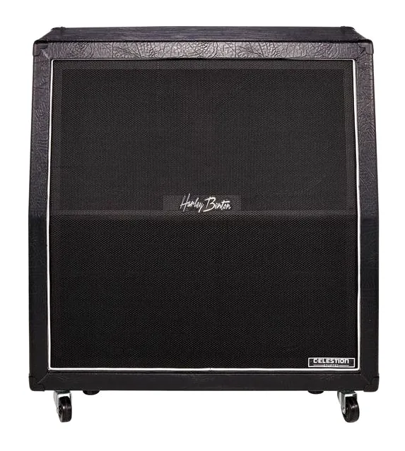 Harley Benton G412A Celestion V30, logo e finiture del pannello frontale