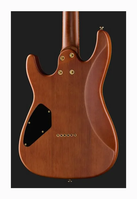 Harley Benton Guitar MAX Fusion Signature WN, corpo e verniciatura in primo piano