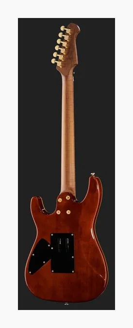 Harley Benton Guitar MAX Fusion Signature EF, manico e tastiera visti di lato
