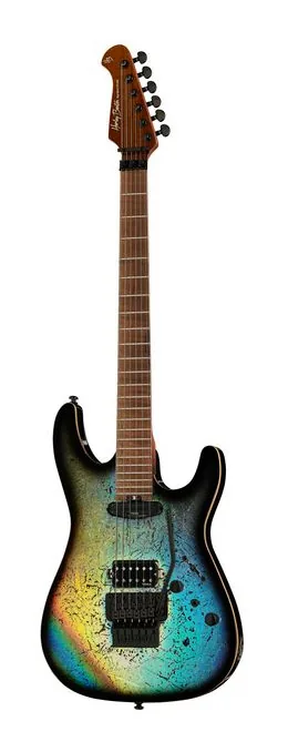 Harley Benton Guitar MAX Fusion Signature HO inquadrato di fronte su sfondo neutro