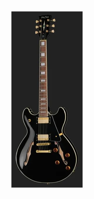 Harley Benton HB-35Plus Black w/Bag, ponte e meccaniche di intonazione