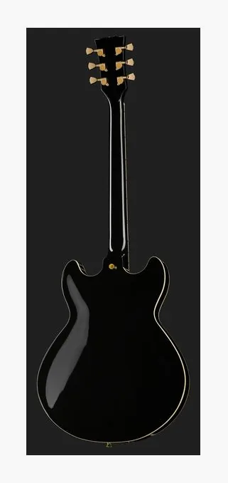 Harley Benton HB-35Plus Black w/Bag, corpo e verniciatura in primo piano