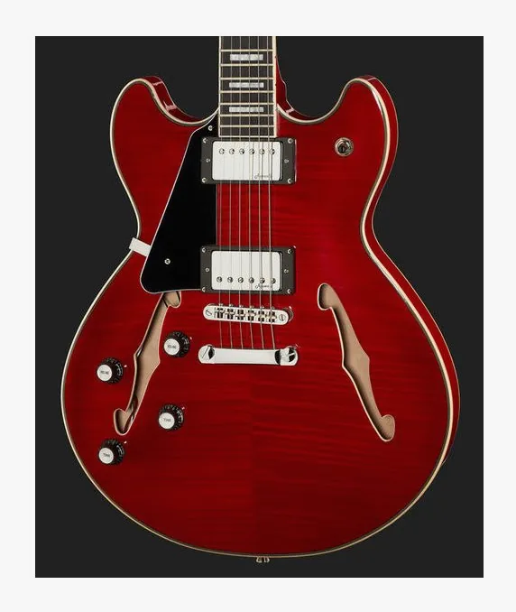 Harley Benton HB-35Plus LH Cherry, vista posteriore del corpo