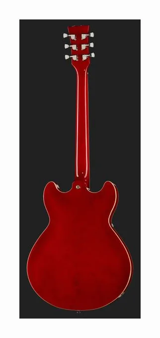 Harley Benton HB-35Plus LH Cherry w/Bag, vista posteriore del corpo