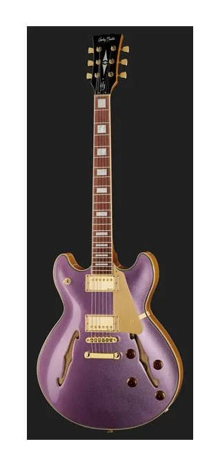 Harley Benton HB-35Plus Metallic Plum w/Bag, selettore pickup e jack di uscita