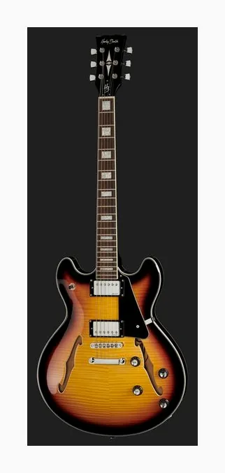 Harley Benton HB-35Plus Vintage Burst, capotasto e prime posizioni della tastiera
