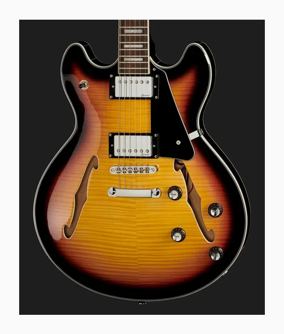 Harley Benton HB-35Plus Vintage Burst, vista posteriore del corpo