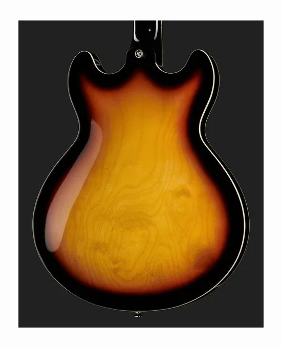 Harley Benton HB-35Plus Vintage Burst, vista posteriore del corpo