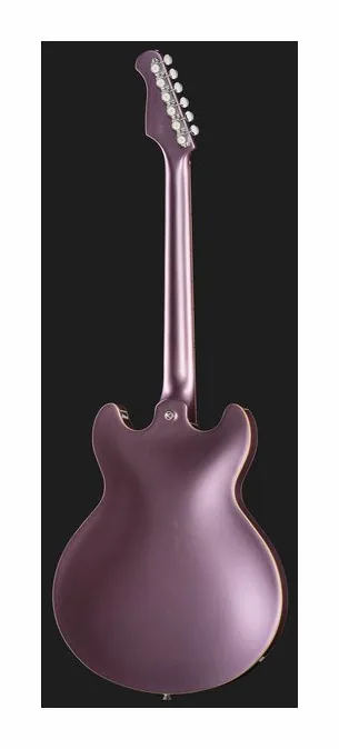 Harley Benton HB-35TL Tesla Burgundy, curve del body viste dall'alto