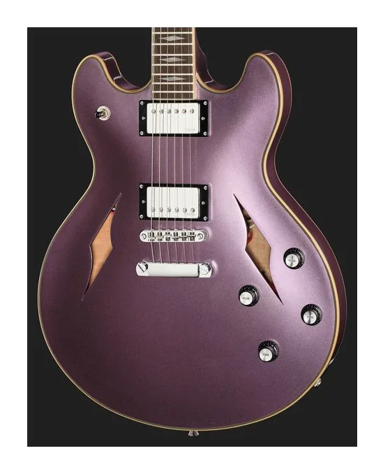 Harley Benton HB-35TL Tesla Burgundy, capotasto e prime posizioni della tastiera