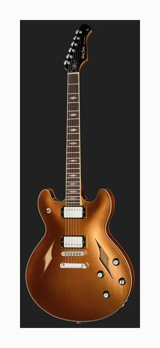 Harley Benton HB-35TL Tesla Golden Mist, ponte e meccaniche di intonazione