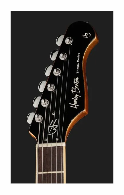 Harley Benton HB-35TL Tesla Golden Mist, curve del body viste dall'alto