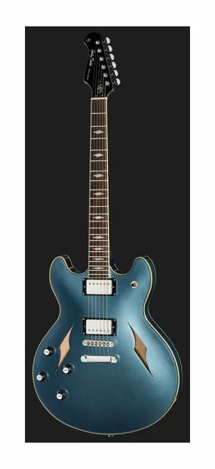 Harley Benton HB-35TL Tesla LH Pelham Blue, profilo laterale del corpo