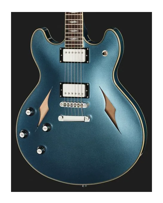 Harley Benton HB-35TL Tesla LH Pelham Blue, capotasto e prime posizioni della tastiera