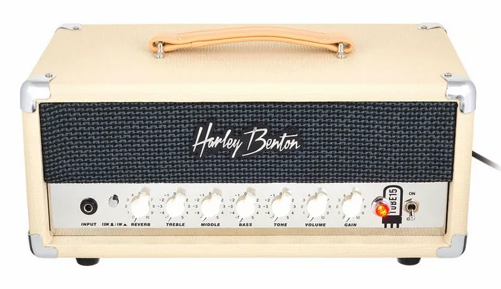 Harley Benton TUBE15 Head, vista dall'alto della testata