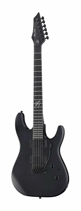 Harley Benton HWY-25BKS Progressive Series inquadrato di fronte su sfondo neutro