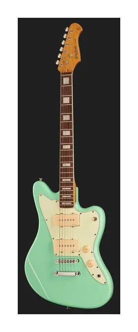 Harley Benton JA-60CC Seafoam Green, curve del body viste dall'alto