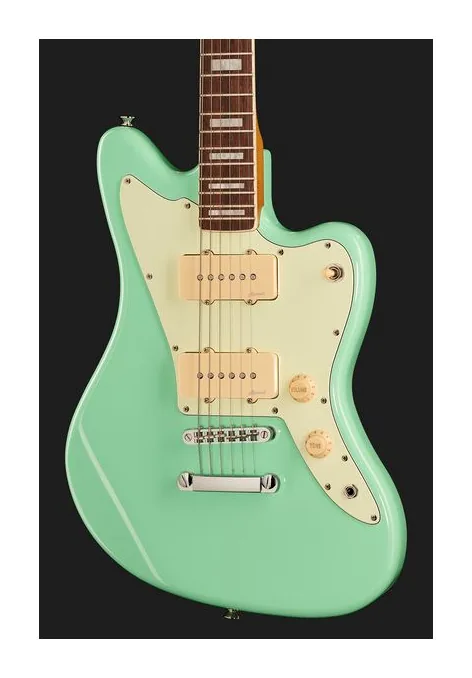 Harley Benton JA-60CC Seafoam Green, profilo laterale del corpo
