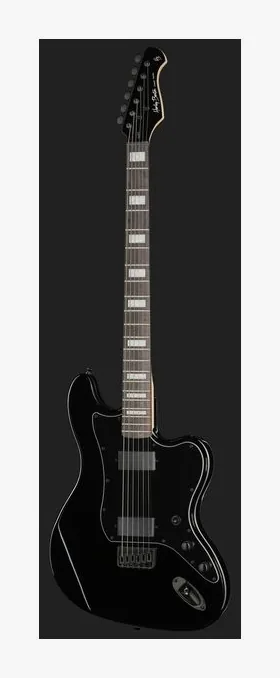Harley Benton JA-Baritone HH BK, manico e tastiera visti di lato