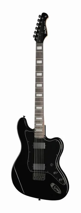 Harley Benton JA-Baritone HH BK in primo piano frontale