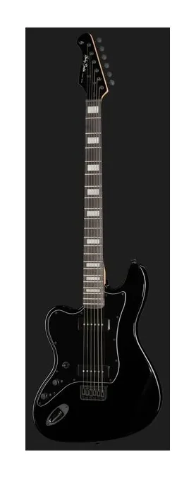 Harley Benton JA-Baritone LH BK, paletta con meccaniche e logo