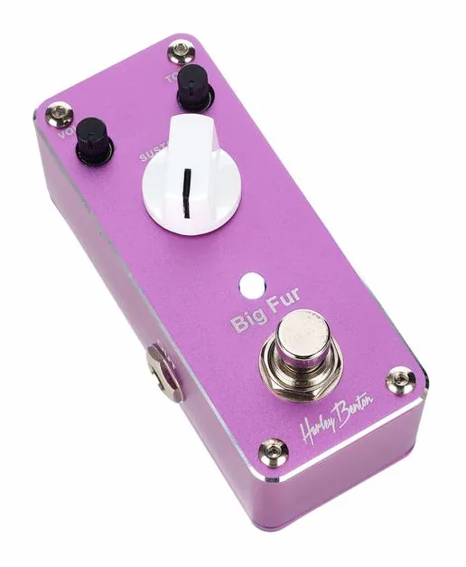 Harley Benton MiniStomp Big Fur, manopole viste dall'alto