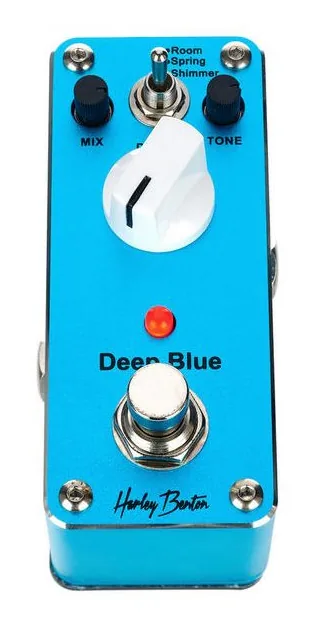 Harley Benton MiniStomp Deep Blue, ingressi e uscite laterali
