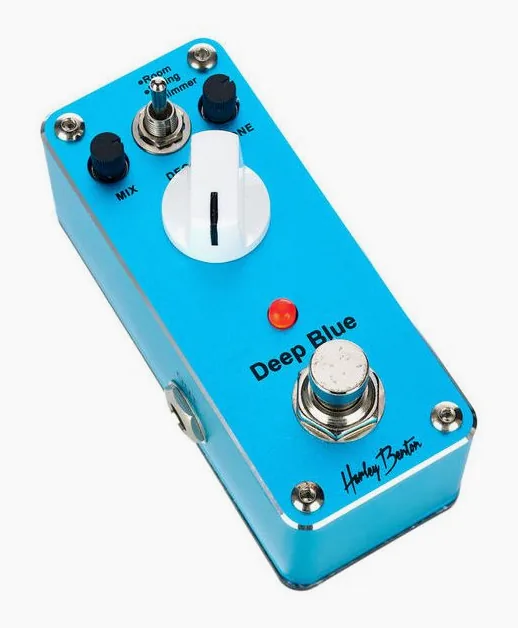 Harley Benton MiniStomp Deep Blue, grafica del pannello superiore