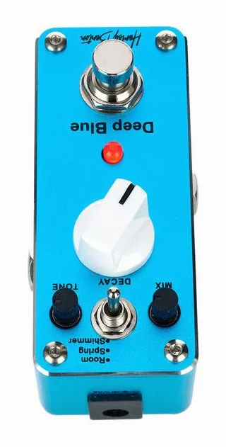 Harley Benton MiniStomp Deep Blue, led e interruttore a pedale