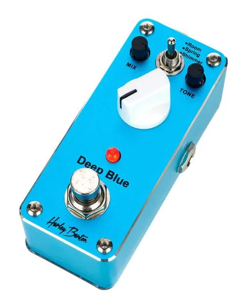 Harley Benton MiniStomp Deep Blue visto di fronte