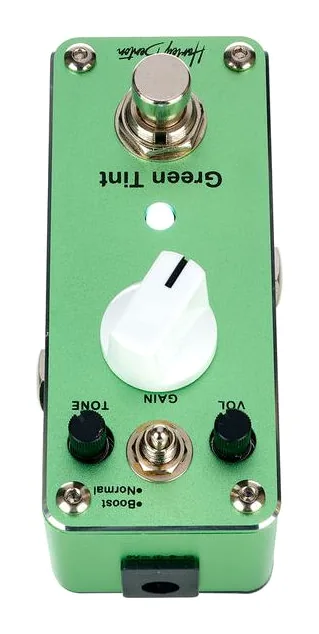 Harley Benton MiniStomp Green Tint, connettori sul retro dell'unita