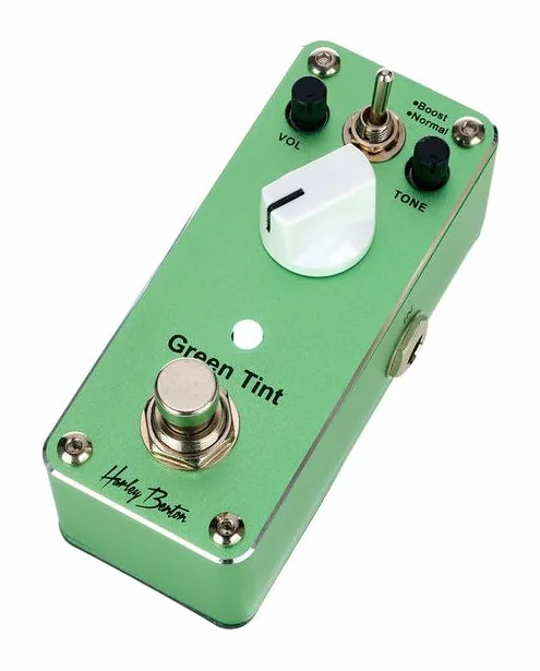 Harley Benton MiniStomp Green Tint fotografato frontalmente