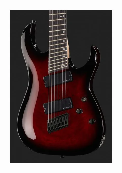 Harley Benton MultiScale-7 TPB, profilo laterale del corpo