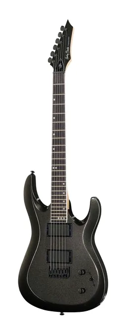 Harley Benton R-446 Graphite Metallic in primo piano frontale