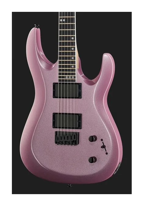 Harley Benton R-446 Plum Metallic, paletta con meccaniche e logo