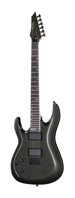 Harley Benton R-446LH Graphite Metallic visto di fronte