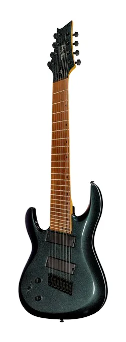 Harley Benton R-458FFB LH Roasted MultiScale in primo piano frontale