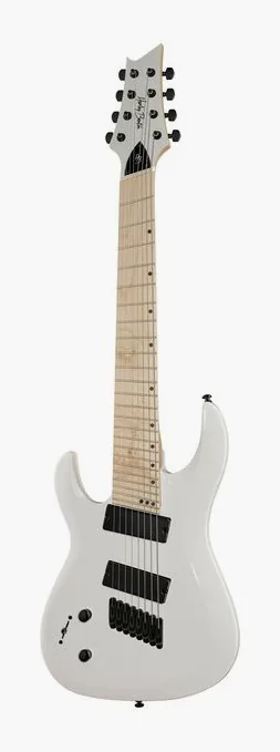 Harley Benton R-458MN LH WH MultiScale in primo piano frontale