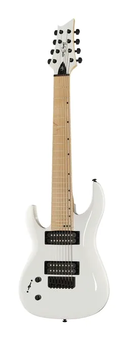 Harley Benton R-458MN LH WH in primo piano frontale