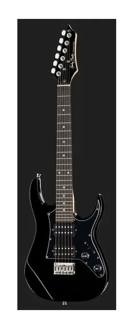 Harley Benton RG-Junior BK Rock Series, corpo e verniciatura in primo piano
