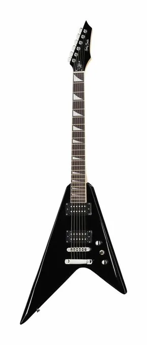 Harley Benton RX-10 BK Rock Series fotografato frontalmente