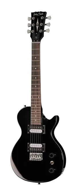 Harley Benton SC-200BK Mini in primo piano frontale