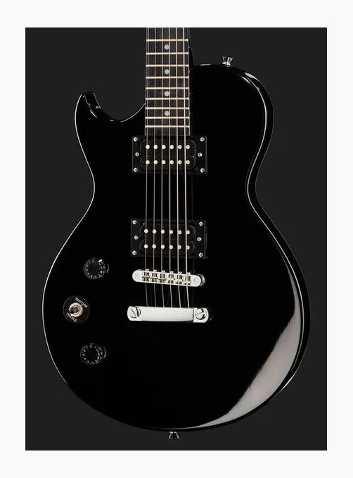 Harley Benton SC-200LH BK Student Series, corpo e verniciatura in primo piano