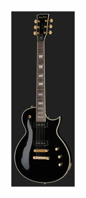 Harley Benton SC-Custom III P90 Black, manico e tastiera visti di lato
