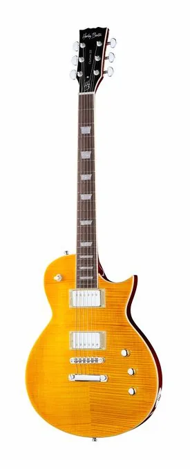 Harley Benton SC-Custom III Lemon Flame fotografato frontalmente