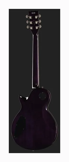 Harley Benton SC-Custom III Purple Burst, manico e tastiera visti di lato
