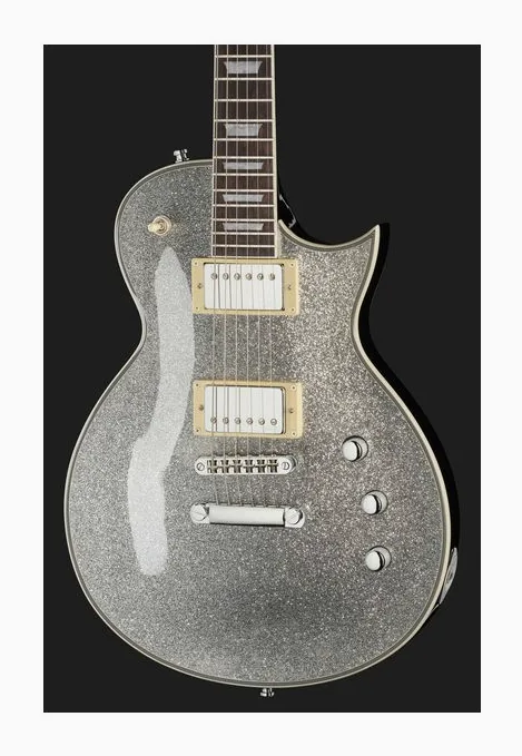 Harley Benton SC-Custom III Silver Sparkle, manico e tastiera visti di lato