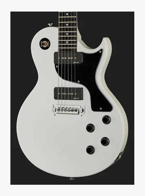 Harley Benton SC-Special Faded White, corpo e verniciatura in primo piano
