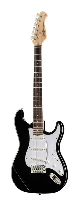 Harley Benton ST-20 BK Standard Series in primo piano frontale