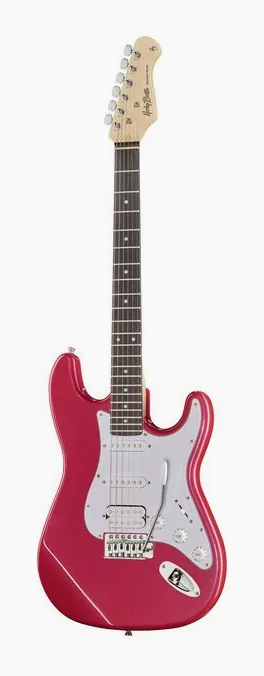 Harley Benton ST-20HSS CA Standard Series inquadrato di fronte su sfondo neutro